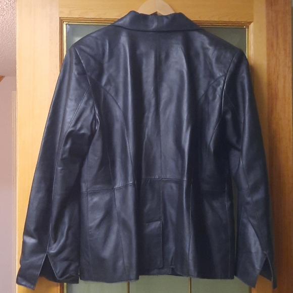 Black Pamela McCoy leather jacket - Large - Picture 4 of 4